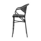 Chaise en technorattan CAMILLO BAR graphite