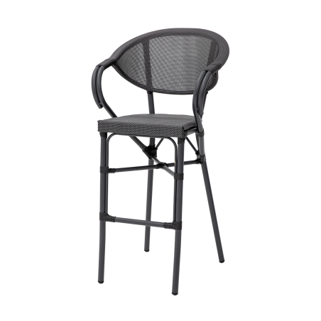 Chaise en technorattan CAMILLO BAR graphite