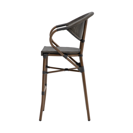 Chaise en technorattan CAMILLO BAR brun