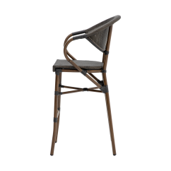 Chaise en technorattan CAMILLO BAR brun