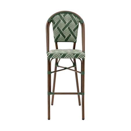 Chaise en technorattan MATTEO BAR vert