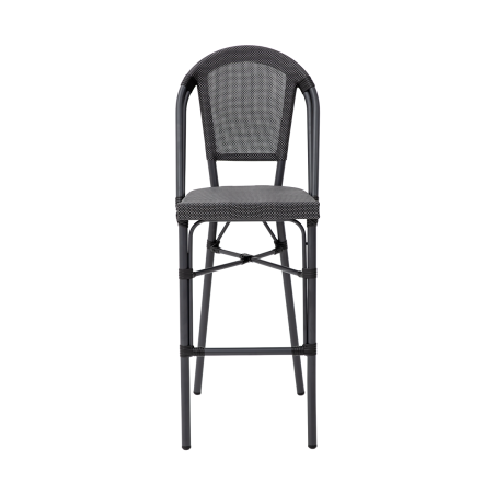Chaise en technorattan MATTEO BAR graphite
