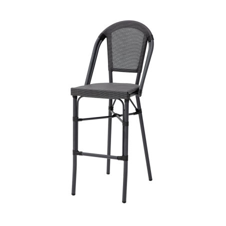 Chaise en technorattan MATTEO BAR graphite