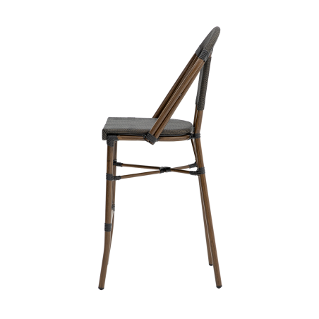 Chaise en technorattan MATTEO BAR brun