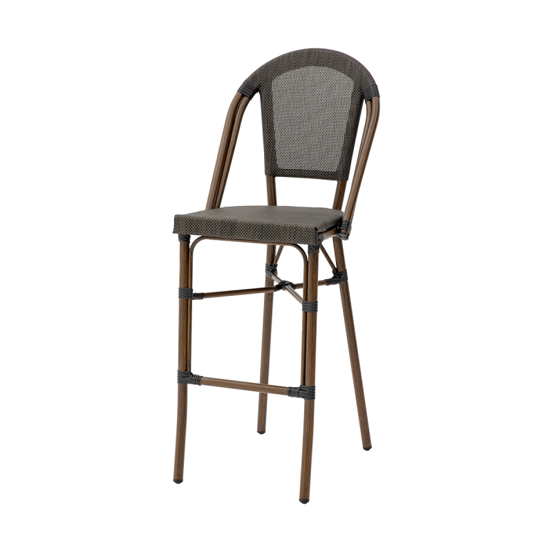 Chaise en technorattan MATTEO BAR brun