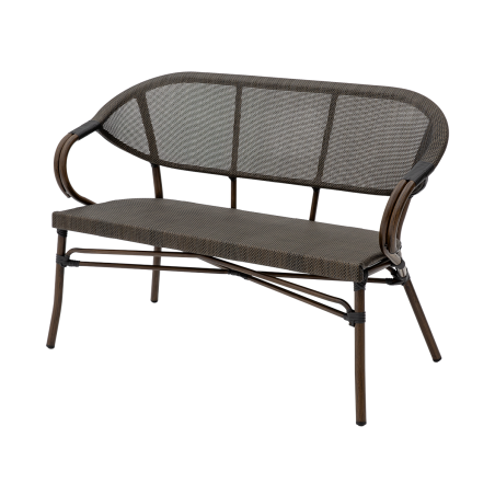 Banc en technorattan CAMILLO BENCH brun