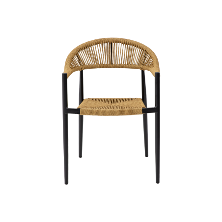 Chaise en technorattan EMILIO naturel foncé