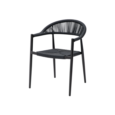 Chaise en technorattan EMILIO anthracite