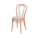 La chaise de restaurant en bois MONET 18 assise beige