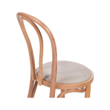 La chaise de restaurant en bois MONET 18 assise beige