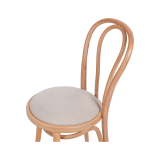La chaise de restaurant en bois MONET 18 assise beige