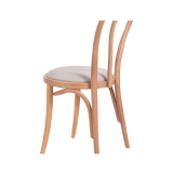 La chaise de restaurant en bois MONET 18 assise beige