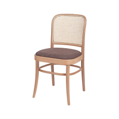 La chaise de restaurant en bois LOOMI 811 assise marron