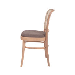 La chaise de restaurant en bois LOOMI 811 assise marron