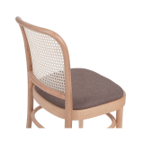 La chaise de restaurant en bois LOOMI 811 assise marron