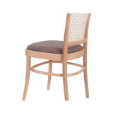 La chaise de restaurant en bois LOOMI 811 assise marron