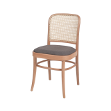 La chaise de restaurant en bois LOOMI 811 assise grise