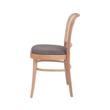 La chaise de restaurant en bois LOOMI 811 assise grise