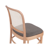 La chaise de restaurant en bois LOOMI 811 assise grise