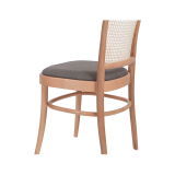 La chaise de restaurant en bois LOOMI 811 assise grise