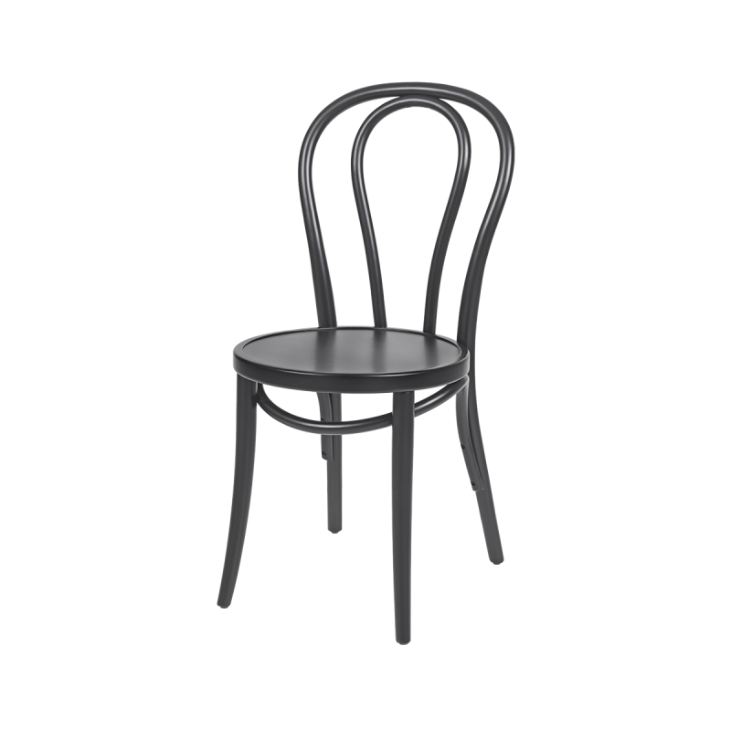 La chaise de restaurant en bois MONET 18 noir