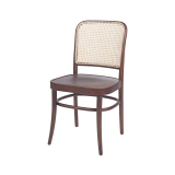 La chaise de restaurant en bois LOOMI 811 aux noix