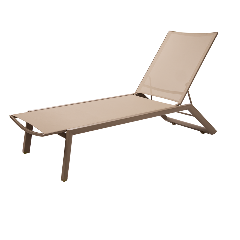 Bain de soleil en aluminium RIVIERA champagne