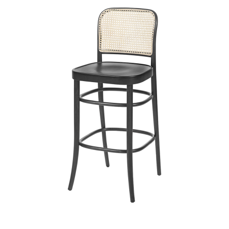 La chaise de restaurant en bois LOOMI 811 BAR Rattan noir