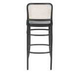 La chaise de restaurant en bois LOOMI 811 BAR Rattan noir