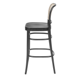 La chaise de restaurant en bois LOOMI 811 BAR Rattan noir