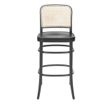 La chaise de restaurant en bois LOOMI 811 BAR Rattan noir