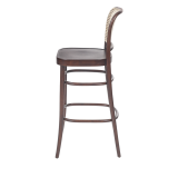 La chaise de restaurant en bois LOOMI 811 BAR Rattan noisette