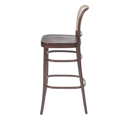 La chaise de restaurant en bois LOOMI 811 BAR Rattan noisette
