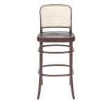 La chaise de restaurant en bois LOOMI 811 BAR Rattan noisette