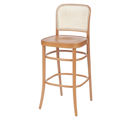La chaise de restaurant en bois LOOMI 811 BAR Rattan naturel