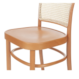 La chaise de restaurant en bois LOOMI 811 BAR Rattan naturel
