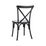 Chaise de mariage en bois CROSS-BACK WOOD noir