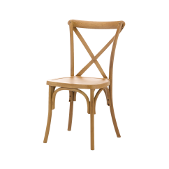 Chaise de mariage en bois CROSS-BACK WOOD rustique clair