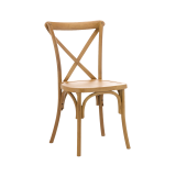 Chaise de mariage en bois CROSS-BACK WOOD rustique clair