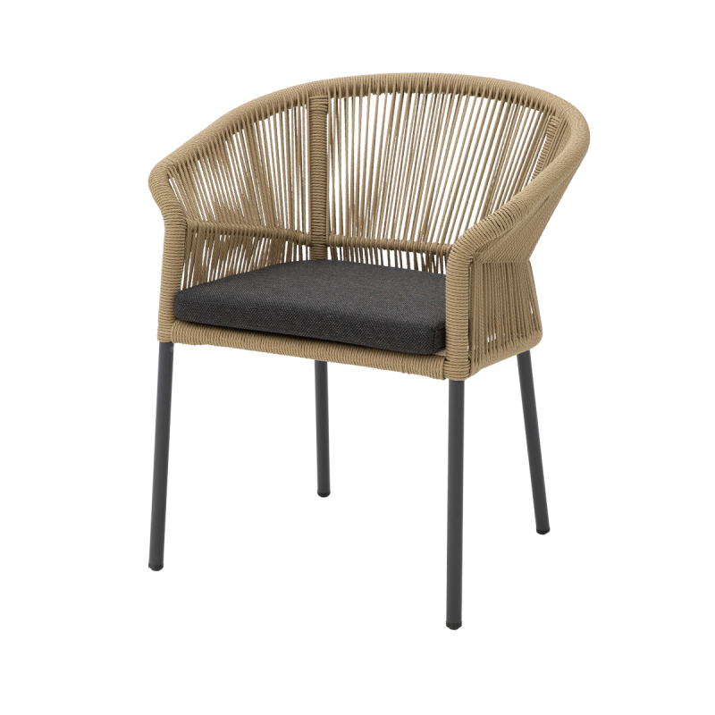 Chaise En Technorotin AUGUSTO beige foncé