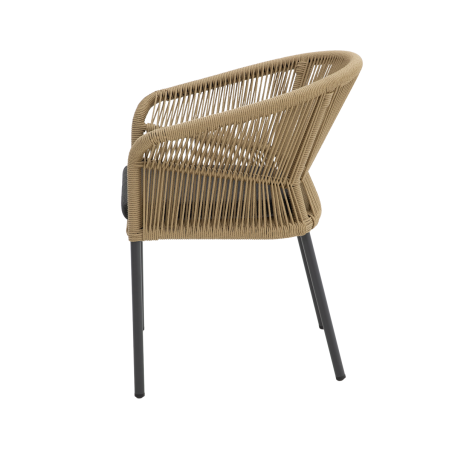 Chaise En Technorotin AUGUSTO beige foncé