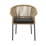 Chaise En Technorotin AUGUSTO beige foncé