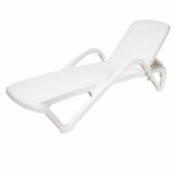 Bain de soleil en plastique MARINA blanc