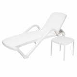 Bain de soleil en plastique MARINA blanc
