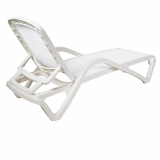 Bain de soleil en plastique MARINA blanc