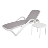 Bain de soleil en plastique MARINA gris