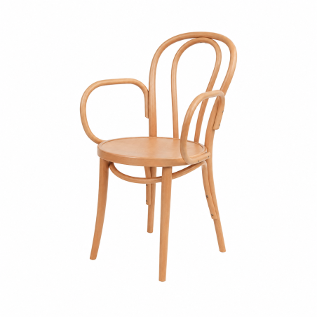 La chaise de restaurant en bois MONET 18 ARM naturel