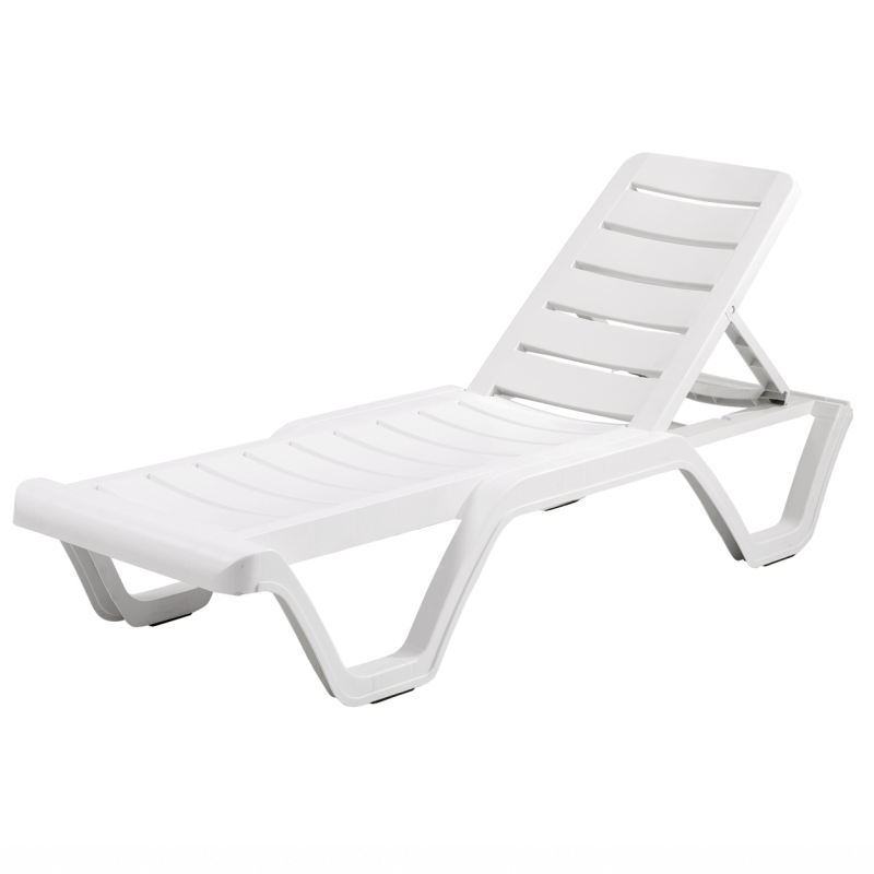 Bain de soleil en plastique COSTA blanc