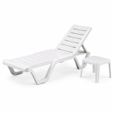 Bain de soleil en plastique COSTA blanc
