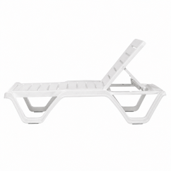 Bain de soleil en plastique COSTA blanc